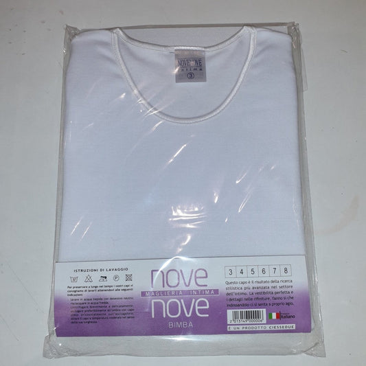 Nove Canottiera Bambina Bianca In Caldo Cotone 4 Pezzi 413 - 2013149000006 - DarSaGiocattoli