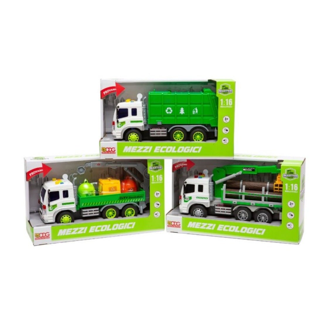 ODG Camion Ecologico Master Truck Rifiuti Con Luci e Suoni ODG1038 - 8017967607052 - DarSaGiocattoli