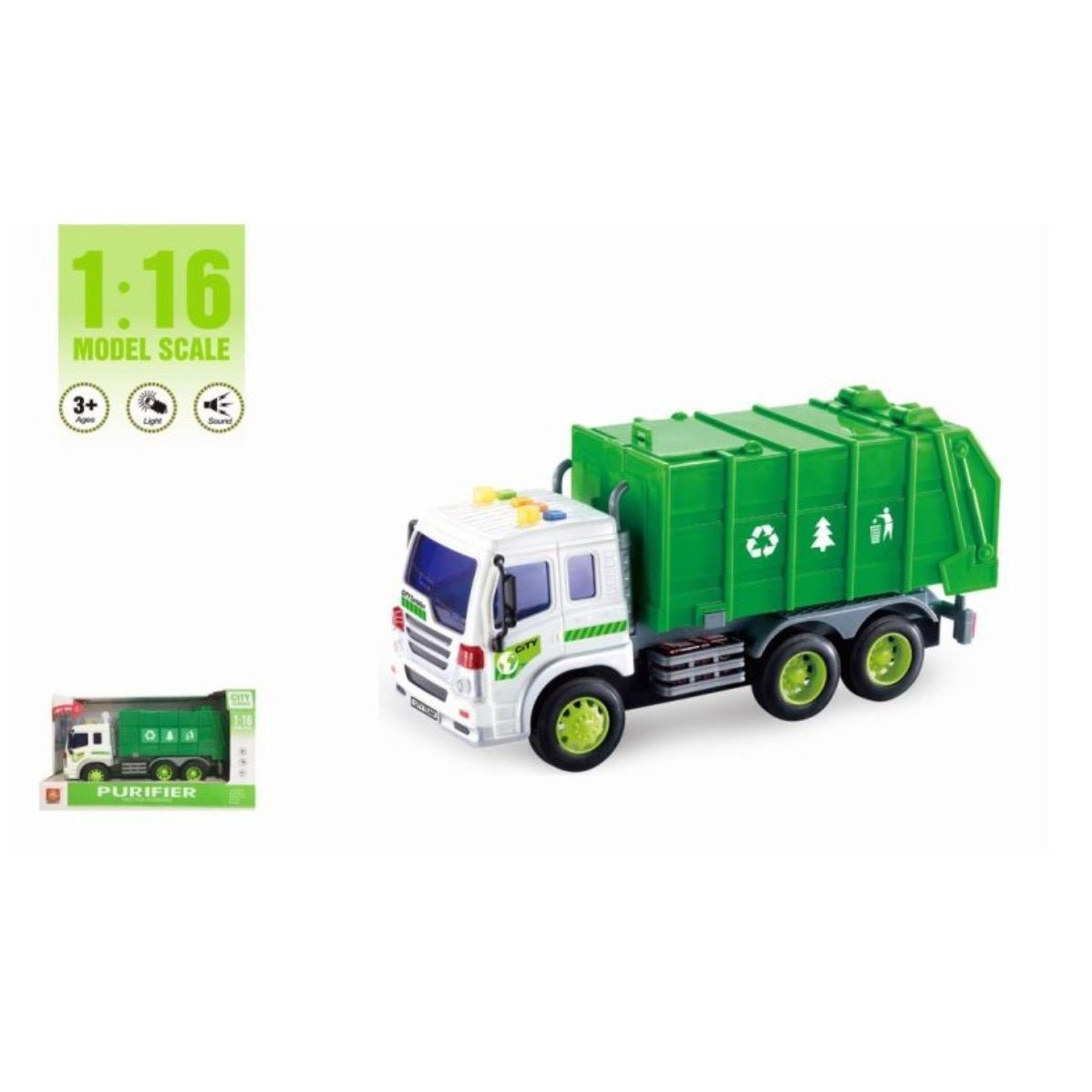 ODG Camion Ecologico Master Truck Rifiuti Con Luci e Suoni ODG1038 - 8017967607052 - DarSaGiocattoli