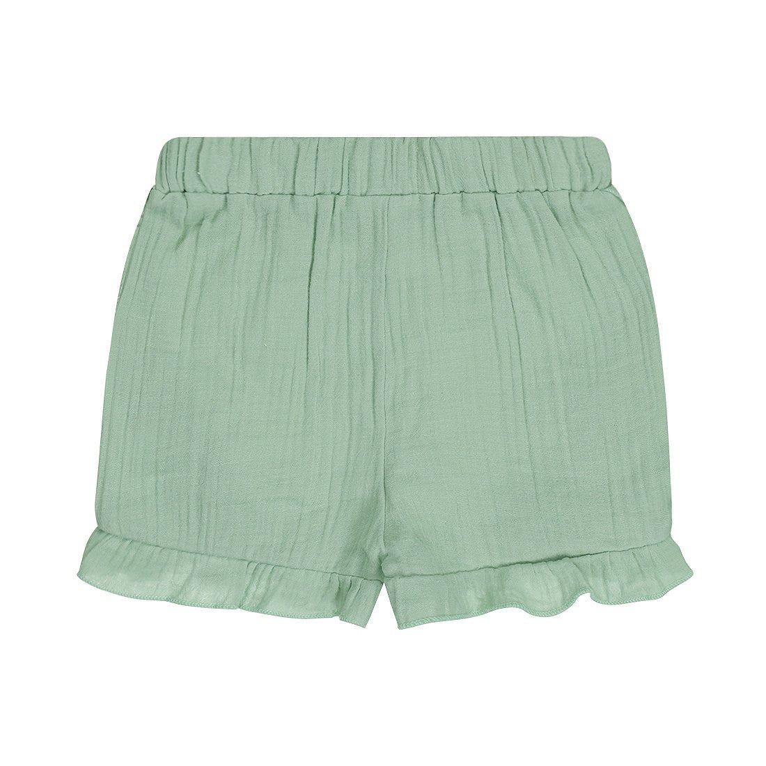Pantaloncini Bambina In Mussola Verde Con Volant Dirkje N58396 - 8720815586200 - DarSaGiocattoli