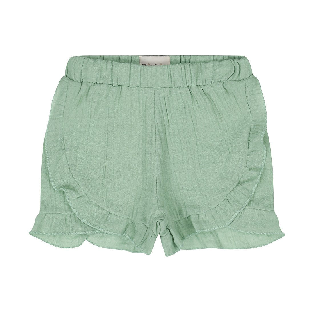 Pantaloncini Bambina In Mussola Verde Con Volant Dirkje N58396 - 8720815586200 - DarSaGiocattoli