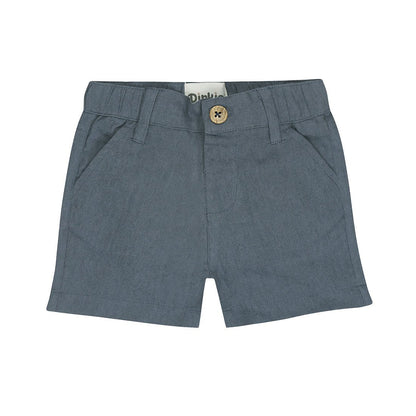 Pantaloncini Neonato In Lino Blu Acciaio Dirkje N58615 - 8720815594113 - DarSaGiocattoli