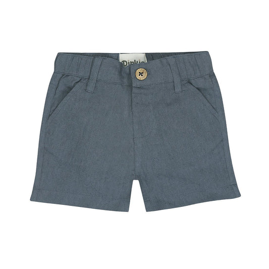 Pantaloncini Neonato In Lino Blu Acciaio Dirkje N58615 - 8720815594113 - DarSaGiocattoli