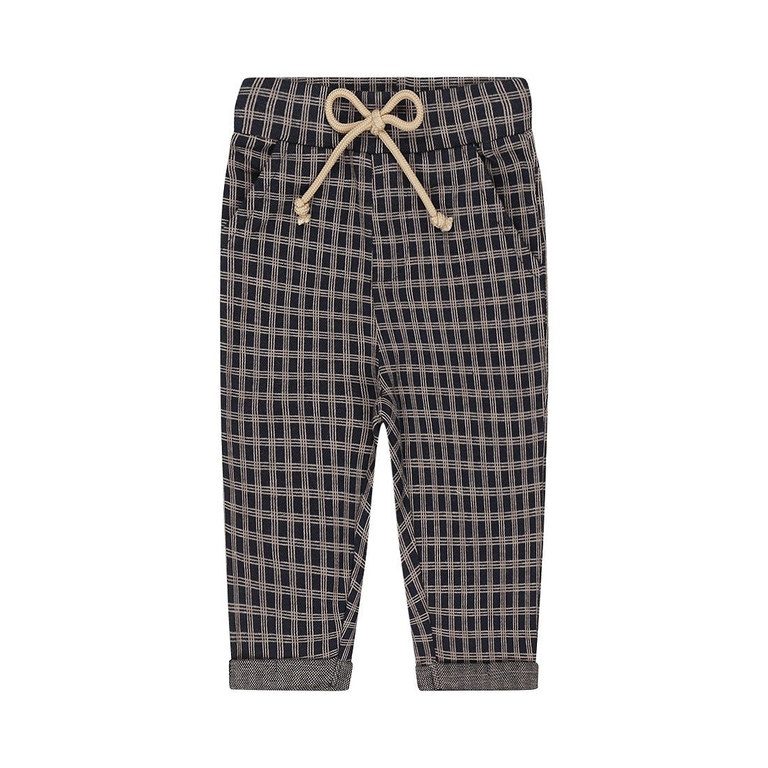 Pantalone Neonato Blu Navy a Quadri Dirkje O56687 - 8720815515347 - DarSaGiocattoli