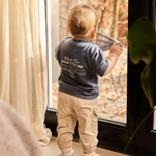 Pantaloni Cargo Loose Fit Con Elastico Sabbia Bambino Dirkje N58608 - 8720815593598 - DarSaGiocattoli