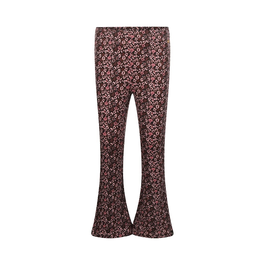 Pantaloni svasati per bambine Koko Noko rosa antico fiori rosso scuro - 8720815316388 - DarSaGiocattoli