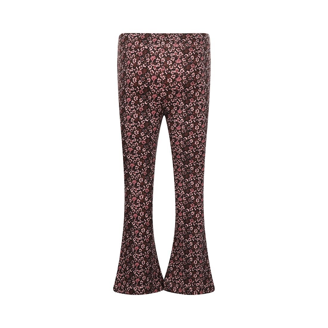 Pantaloni svasati per bambine Koko Noko rosa antico fiori rosso scuro - 8720815316388 - DarSaGiocattoli