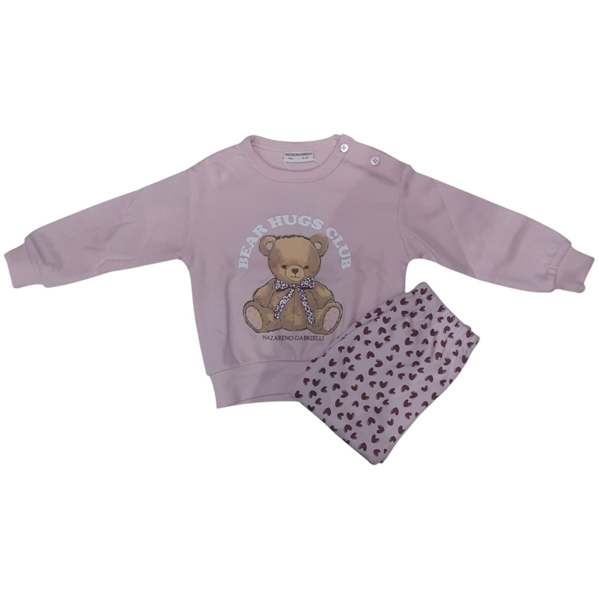 Pigiama Felpato Bambina Rosa Fantasia Orsetto Nazareno Gabrielli NG - 2350/N - 8052960430665 - DarSaGiocattoli