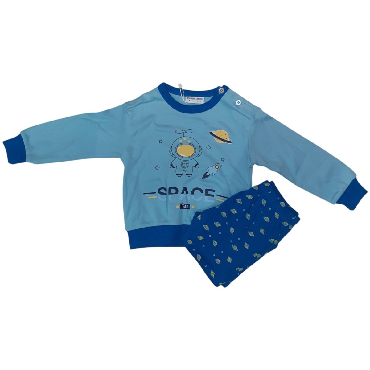 Pigiama Felpato Bambino Blu Fantasia Astronauta Nazareno Gabrielli NG - 2360/N -  - DarSaGiocattoli