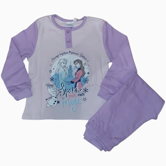 Pigiama Frozen Lungo Bambina 3-8 Anni In Cotone Suncity - 8052201653518 - DarSaGiocattoli