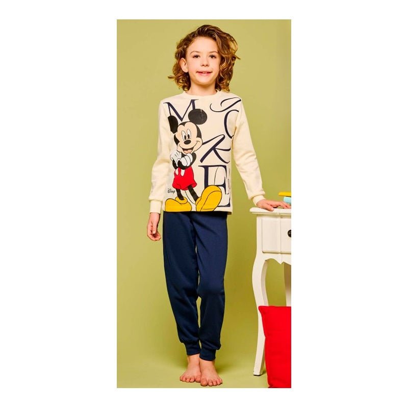 Pigiama Topolino Disney Bambino In Cotone Felpato Invernale Sabor - 8052201703466 - DarSaGiocattoli