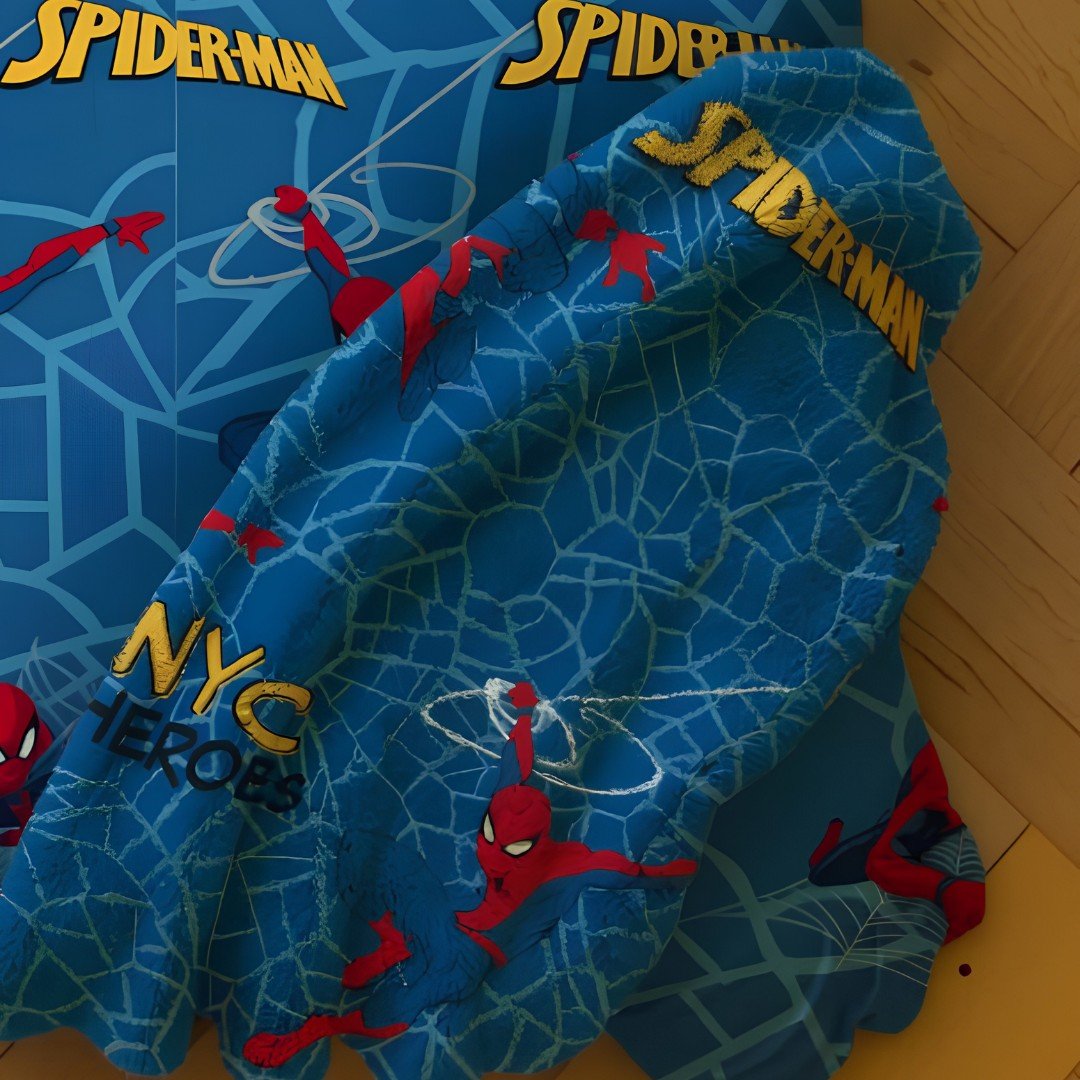 Plaid Bambino Spider-Man Disney Coral Con Sherpa 100x140 cm 42594 - 8026242836971 - DarSaGiocattoli
