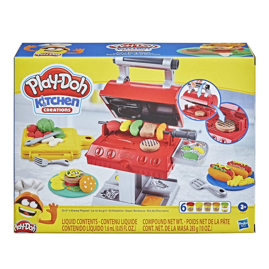 Play-Doh (PlayDoh) Hasbro Kitchen Creations Barbecue 6 Colori di Composto modellabile atossico 7 Accessori - DarSaGiocattoli
