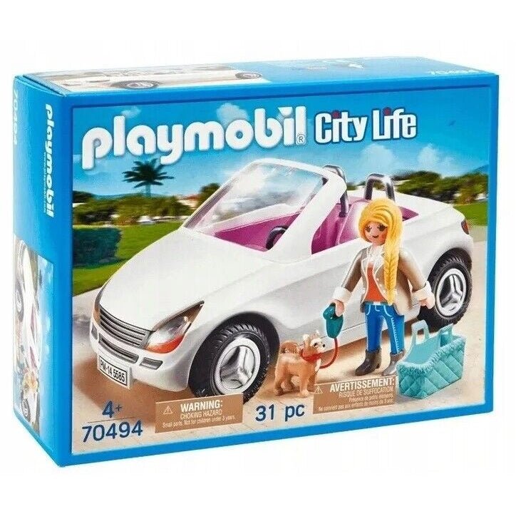 Playmobil 31 Pezzi City Life Decappottabile Con Donna e Cucciolo 70410 - 4008789704948 - DarSaGiocattoli