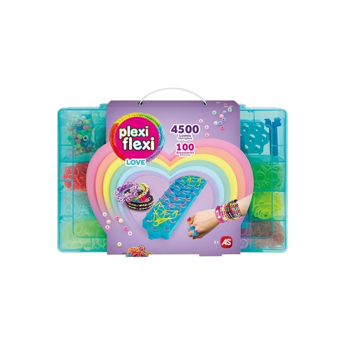 Plexi Flexi Love AS Company 4500 Elastici e 100 Accessori - 5203068255756 - DarSaGiocattoli