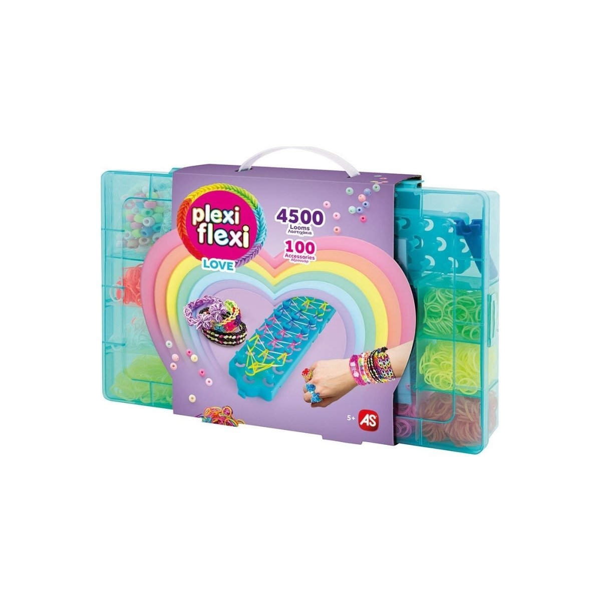 Plexi Flexi Love AS Company 4500 Elastici e 100 Accessori - 5203068255756 - DarSaGiocattoli