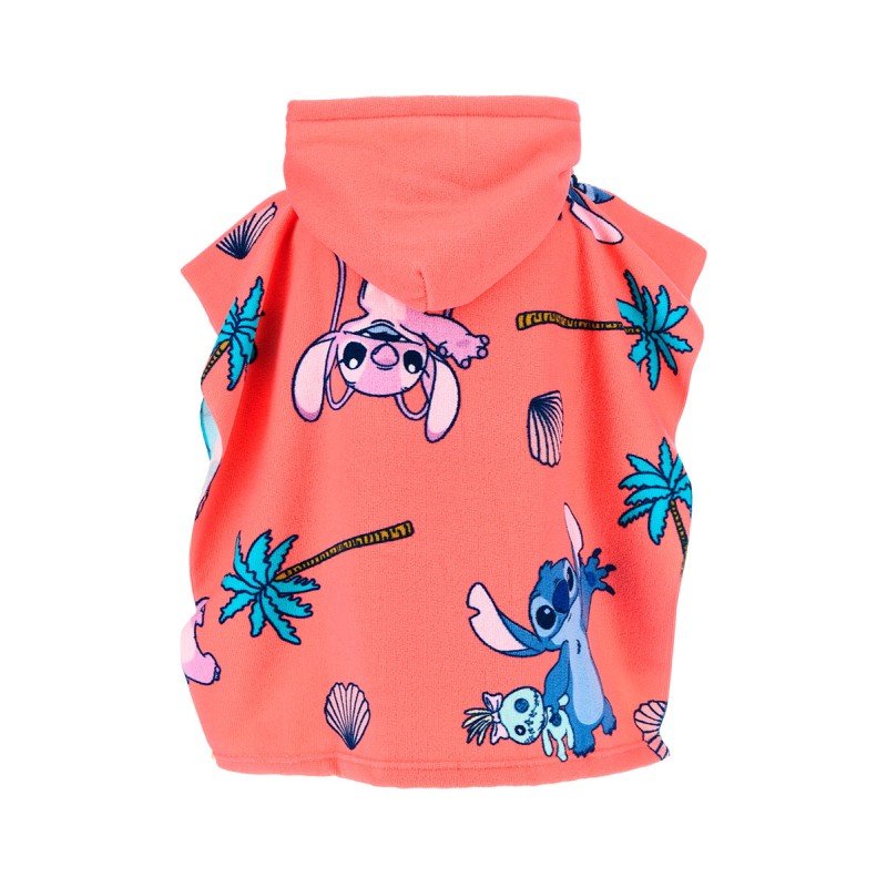 Poncho Disney Stitch e Angel In Microfibra 55x110 Sun City EZ18076 - 3609088342940 - DarSaGiocattoli
