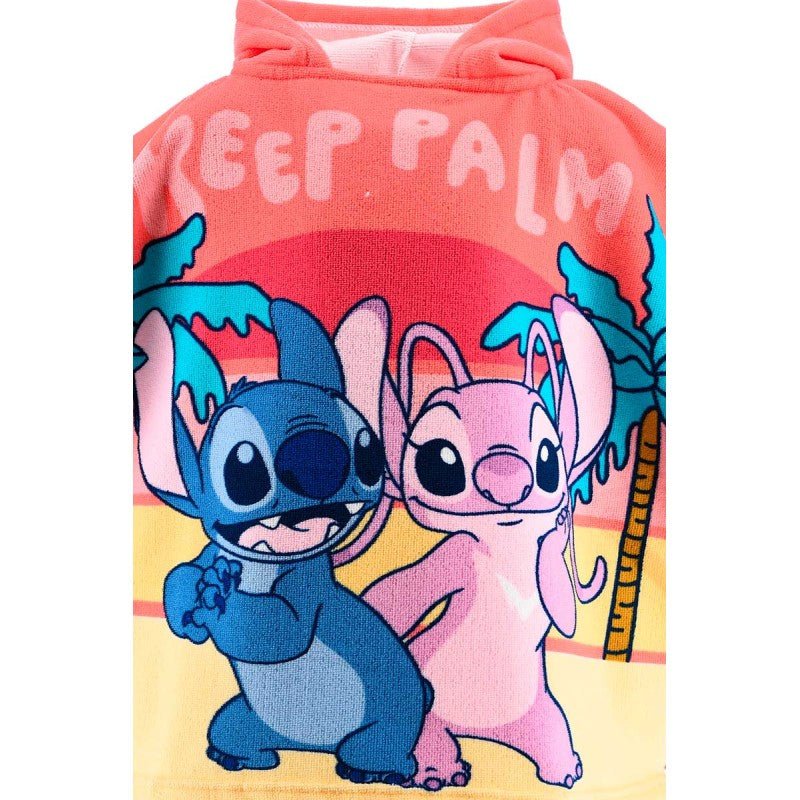 Poncho Disney Stitch e Angel In Microfibra 55x110 Sun City EZ18076 - 3609088342940 - DarSaGiocattoli