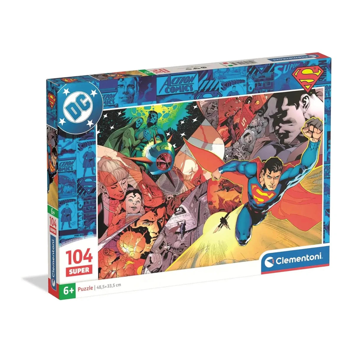 Puzzle 104 Pezzi Superman Clementoni 25075 Super Color - 8005125250752 - DarSaGiocattoli