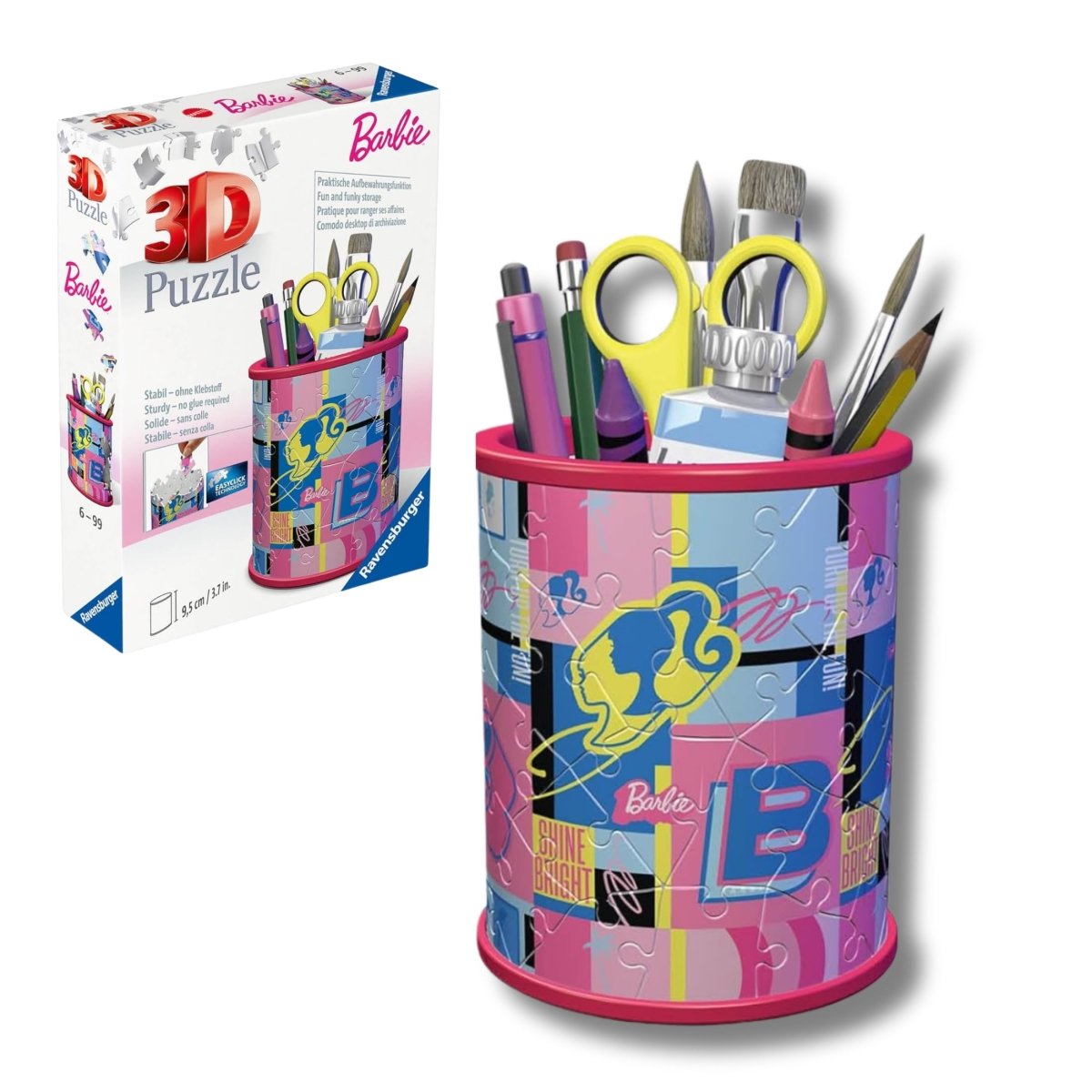Puzzle 3D Portapenne Barbie Ravensburger 11585 54 Pezzi - 4005556115853 - DarSaGiocattoli