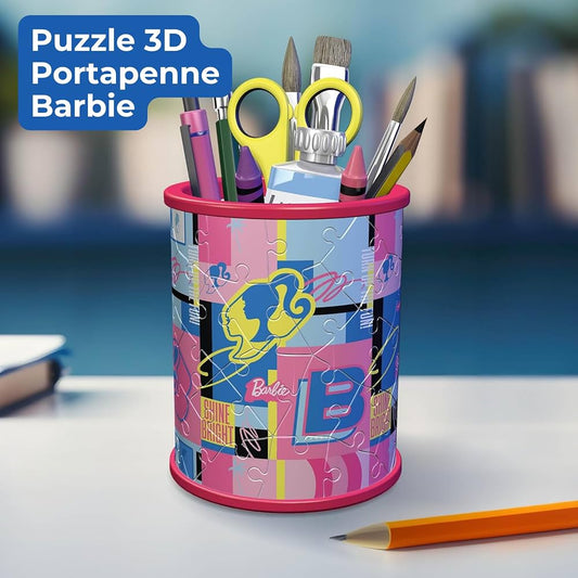 Puzzle 3D Portapenne Barbie Ravensburger 11585 54 Pezzi - 4005556115853 - DarSaGiocattoli