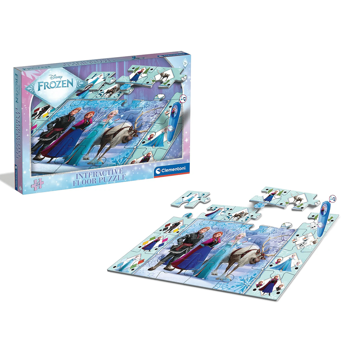 Puzzle Frozen Disney Interattivo Da Pavimento 24 Pezzi 62x42 Clementoni 16496 - 8005125164967 - DarSaGiocattoli