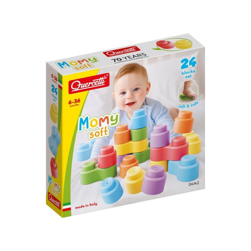 Quercetti Costruzioni Morbide Momy Soft 24 Pezzi 04142 - 8007905041420 - DarSaGiocattoli