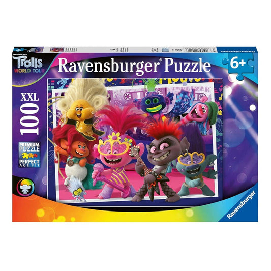 Ravensburger Puzzle Trolls 2: Canta a Squarciagola Puzzle 100 XXL 12912 6 - 4005556129126 - DarSaGiocattoli