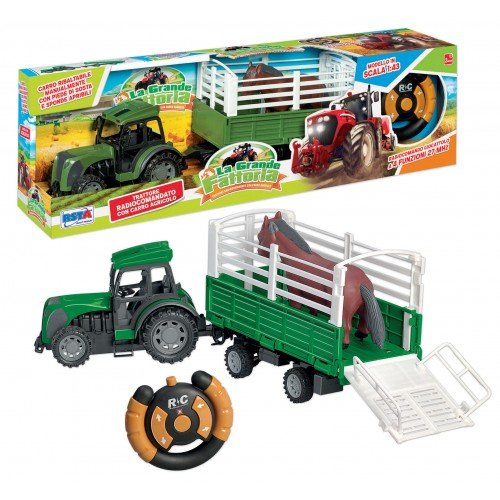 RS Toys Trattore Radiocomandato RC con Carro Bestiame - 8004817114495 - DarSaGiocattoli