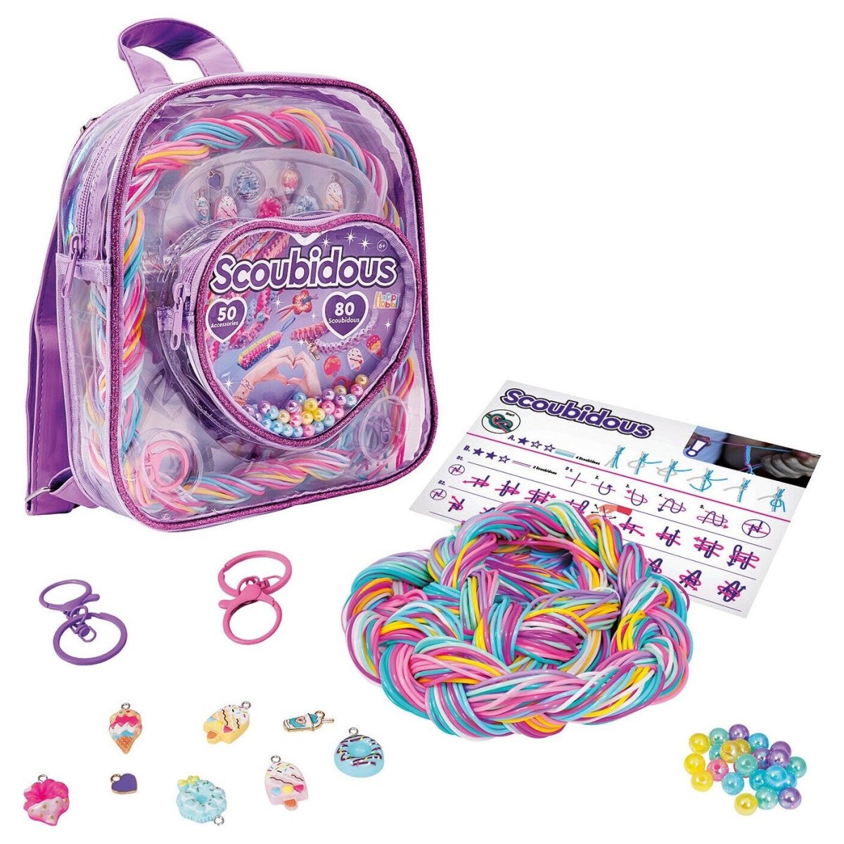 Scoubidou 80 Pezzi Con Accessori Happi Hobbi 1080-25570 - 5203068255701 - DarSaGiocattoli