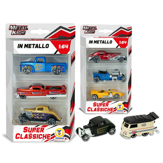 Set 3 Auto American 1:64 Blister Metal kinds Teorema 80214 - 8017967802143 - DarSaGiocattoli