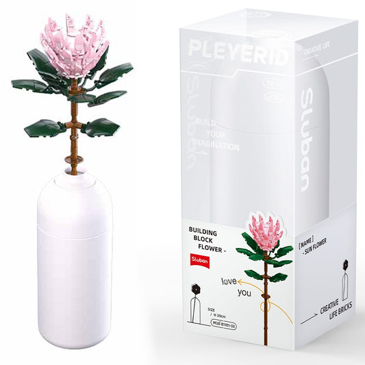 Costruzioni Fiore Protea con Vaso Compatibili Lego Sluban 000103