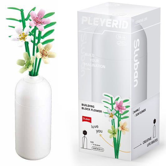 Costruzioni Fiore Fresia con Vaso Compatibili Lego Sluban 000113