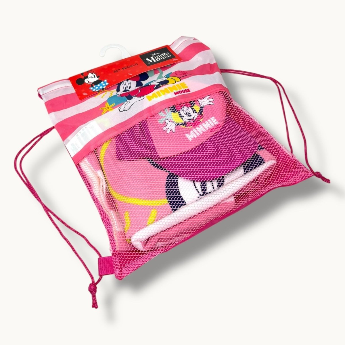 Set Regalo Mare Minnie Disney 3 Pezzi (Telo Mare - Cappello – Zaino) Ellepi WR6006 - 8059790513469 - DarSaGiocattoli