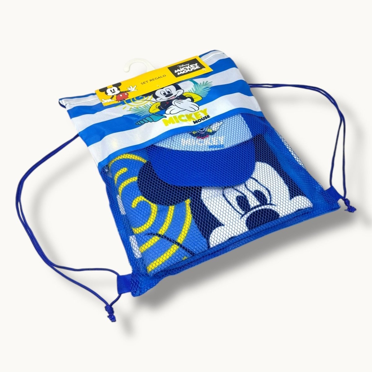 Set Regalo Mare Topolino Disney 3 Pezzi (Telo Mare - Cappello – Zaino) Ellepi WR6007 - 8059790513469 - DarSaGiocattoli