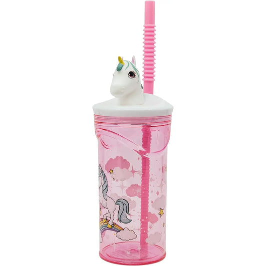 Stor Bicchiere Unicorno Con Cannuccia 3D Tritan - 8412497097302 - DarSaGiocattoli