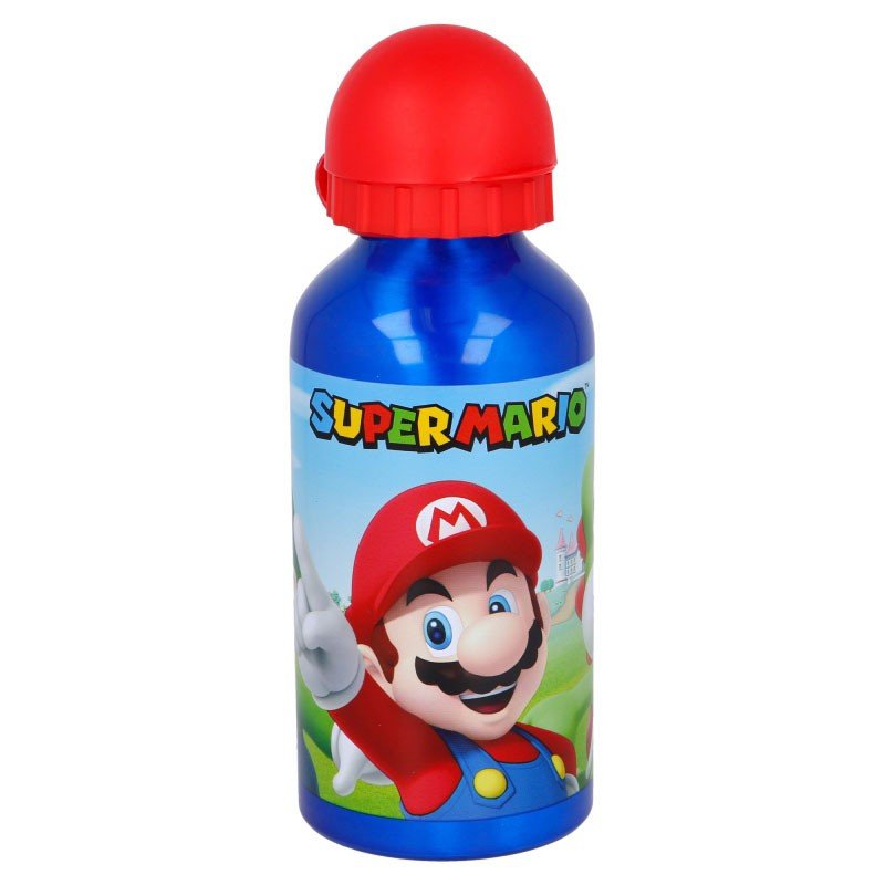 STOR Bottiglia Borraccia Piccola in Alluminio 400 ml Super Mario - 8412497214341 - DarSaGiocattoli