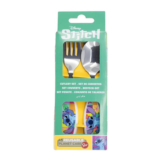 Stor Set 2 Posate in Metallo per Bambini Disney Stitch - 8412497750184 - DarSaGiocattoli