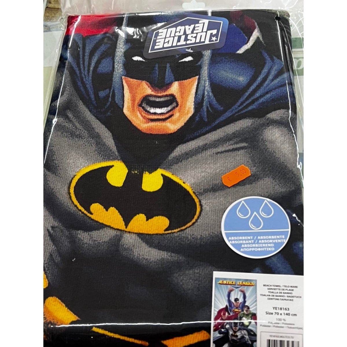 Sun City Asciugamano Telo Mare Batman Superman Justice League Microfibra Di Poliestere 70 x 140 Cm YE18163 - 3609087656567 - DarSaGiocattoli