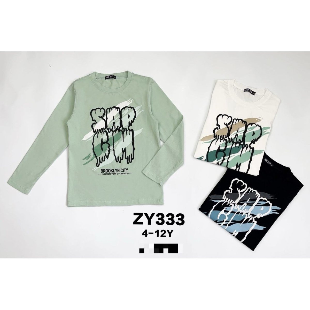 T-Shirt Bambino a Manica Lunga Cotone MR Jek ZY333 -  - DarSaGiocattoli