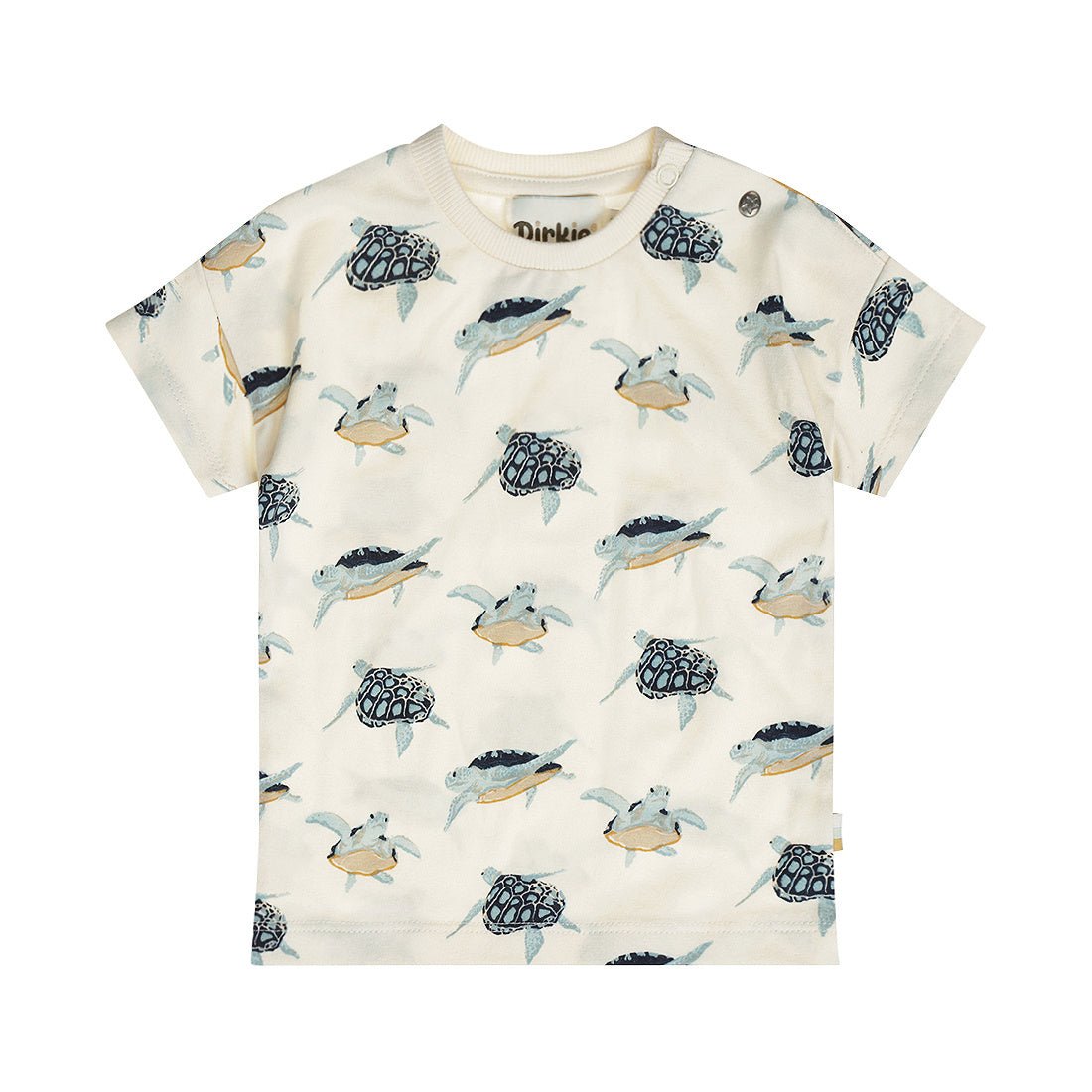 T-Shirt Bambino Bianco Fantasia Tartarughe Marine Dirkje N58656 - 8720815595745 - DarSaGiocattoli