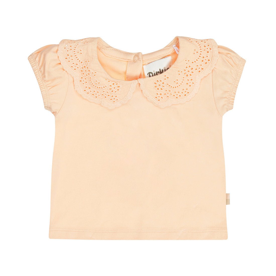 T-shirt Neonata Colore Pesca Con Ricamo Dirkje N58327 - 8720815583742 - DarSaGiocattoli