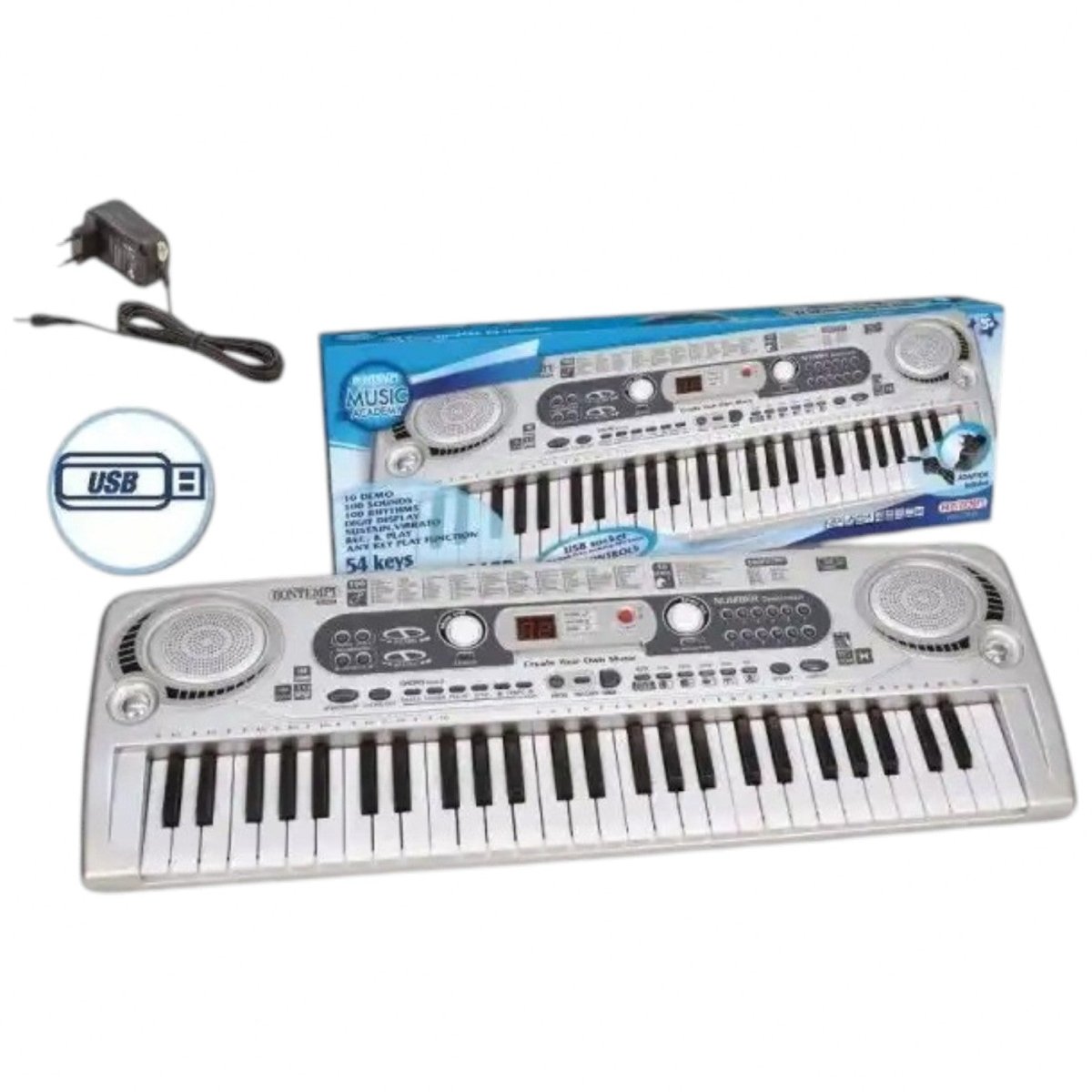 Tastiera Digitale Bontempi 54 Tasti con Lettore MP3 16 5415SD per Bambini - 0047663555737 - DarSaGiocattoli