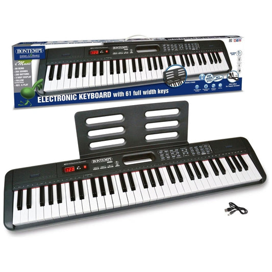 Tastiera Digitale Bontempi 61 Tasti 16 6119SD Con USB e Microfono - 0047663557335 - DarSaGiocattoli