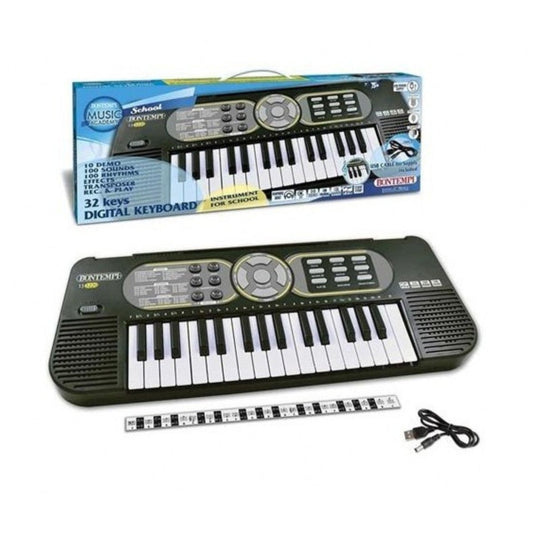 Tastiera Elettronica Bontempi 32 Tasti 15 3220SD Pianola Bambini Musicale - 0047663551340 - DarSaGiocattoli