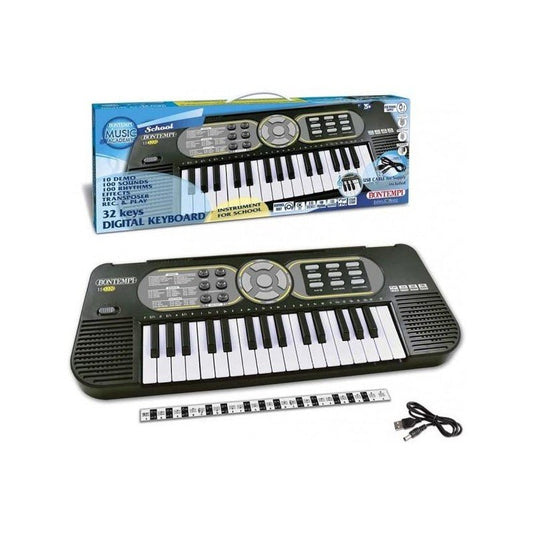 Tastiera Elettronica Bontempi 37 Tasti USB Flash Drive 15 3780 Con MP3 - 0047663551043 - DarSaGiocattoli