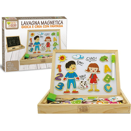 Teorema Giocattoli Lavagna Portatile in Legno Double Face per Bambini 40548 - 8017967405481 - DarSaGiocattoli