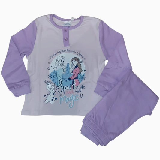 Pigiama Frozen Lungo Bambina 3-8 Anni In Cotone Suncity