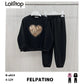 Kappa Girls' Pink-Black Sweatshirt Tracksuit 8081T0010