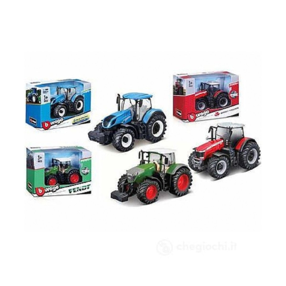 Trattori 10 cm Motorizzati Assortiti In Metallo Burago 18-31610 - 4893993316106 - DarSaGiocattoli